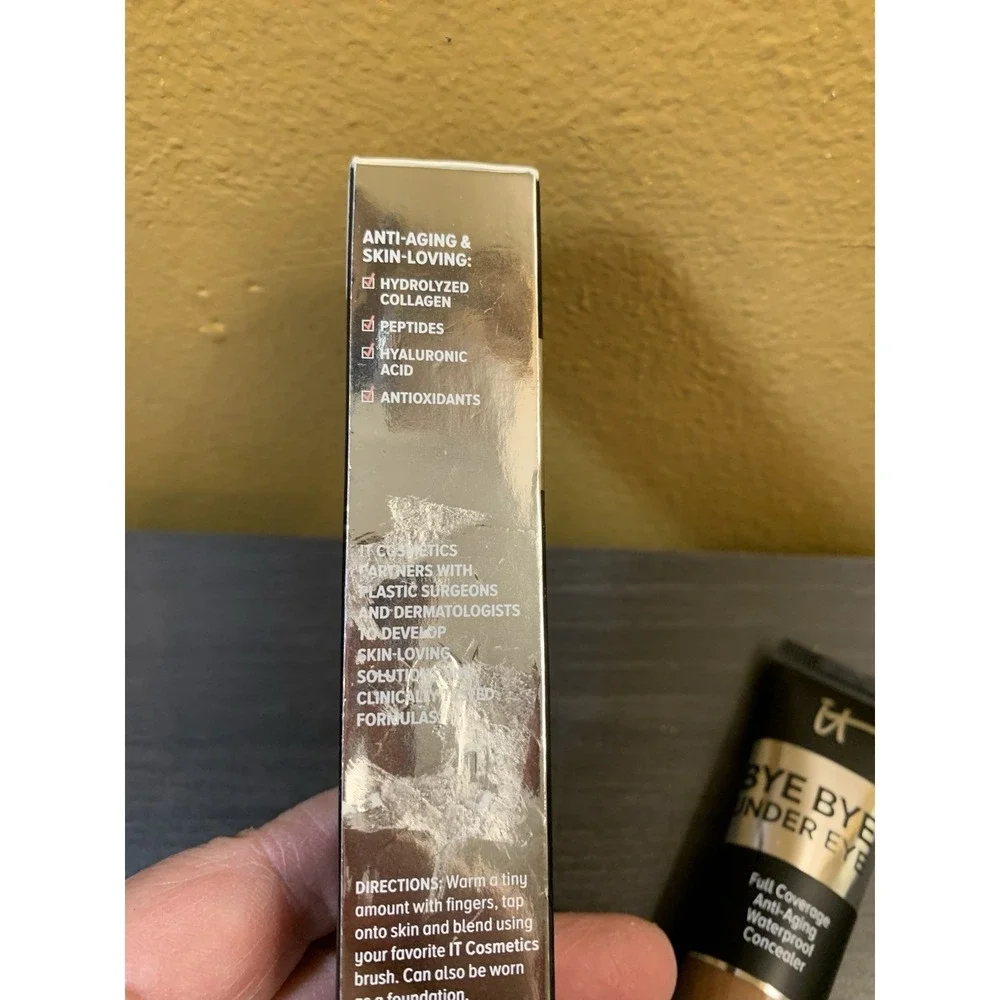 IT Cosmetics Bye Bye Under Eye Concealer 42.5 Warm Deep 1oz Full Size New